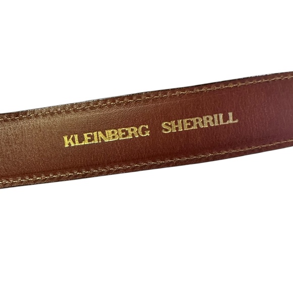 Genuine KLEINBERG SHERRILL Black Lizard Leather Women Belt Size S 29-30 main image 5